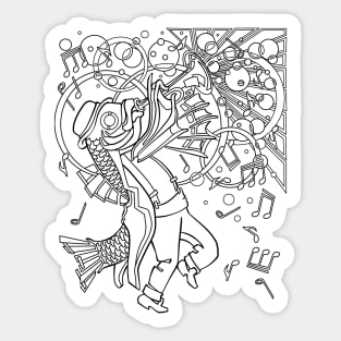 Fish with Trumpet Sticker